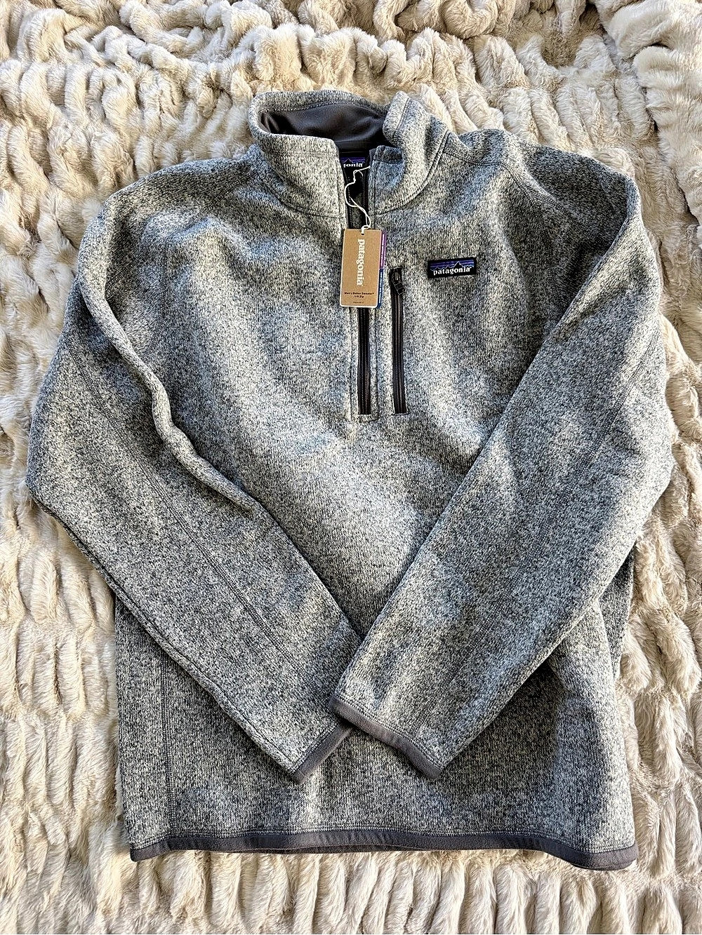 Patagonia Better Sweater 1/4 Zip Men’s Large Gray Fleece Pullover NWT